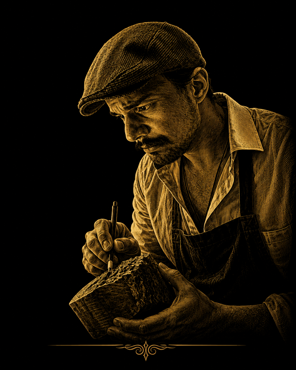 The maker at his workbench